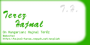 terez hajnal business card